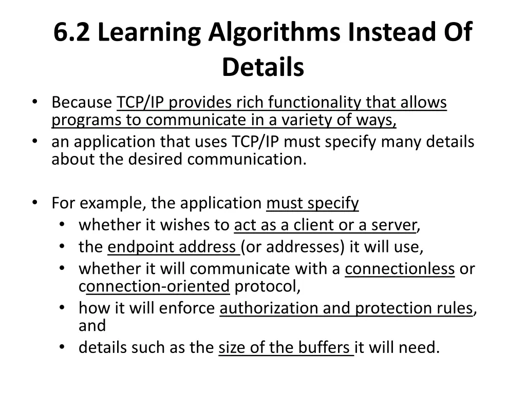 6 2 learning algorithms instead of details