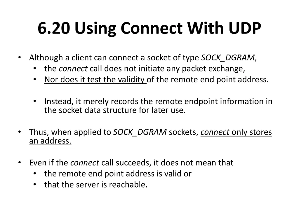 6 20 using connect with udp