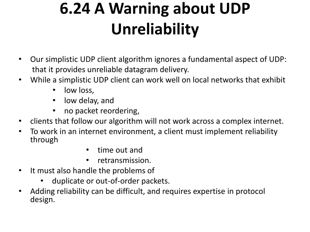 6 24 a warning about udp unreliability