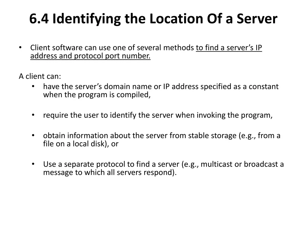 6 4 identifying the location of a server