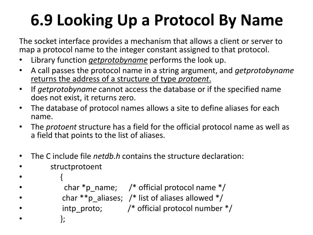 6 9 looking up a protocol by name