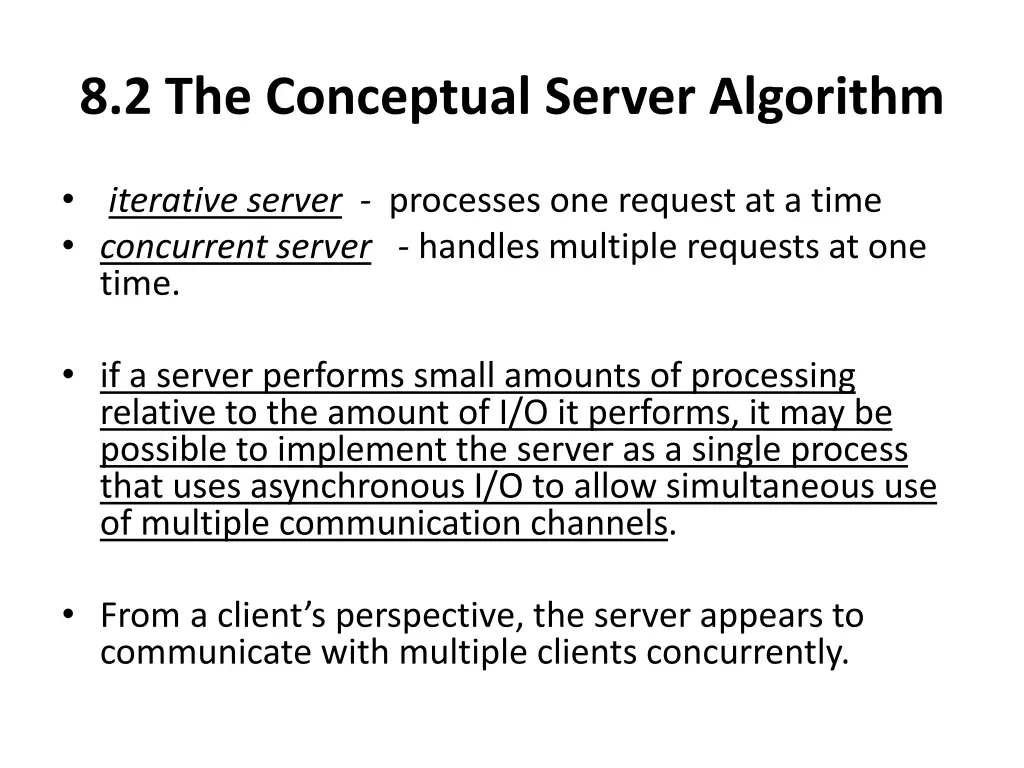 8 2 the conceptual server algorithm