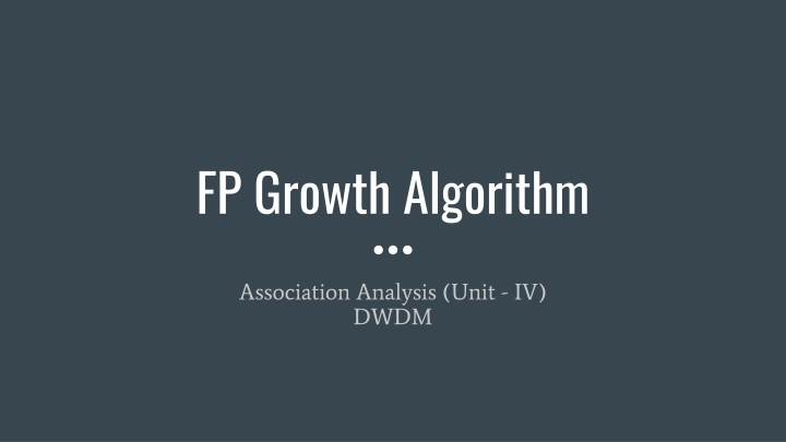 fp growth algorithm