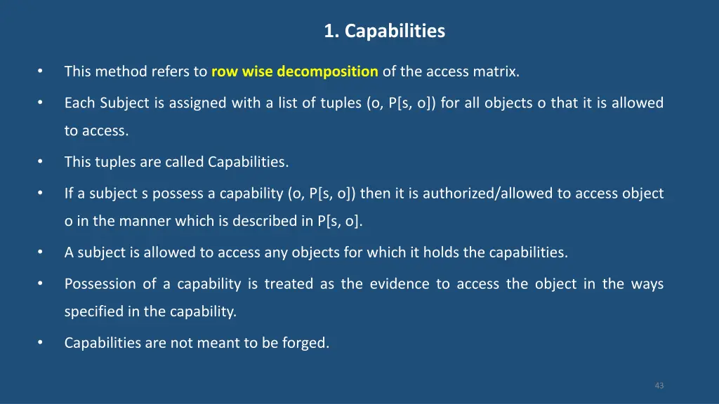 1 capabilities