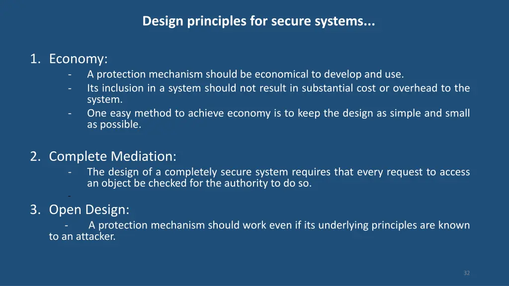 design principles for secure systems 2