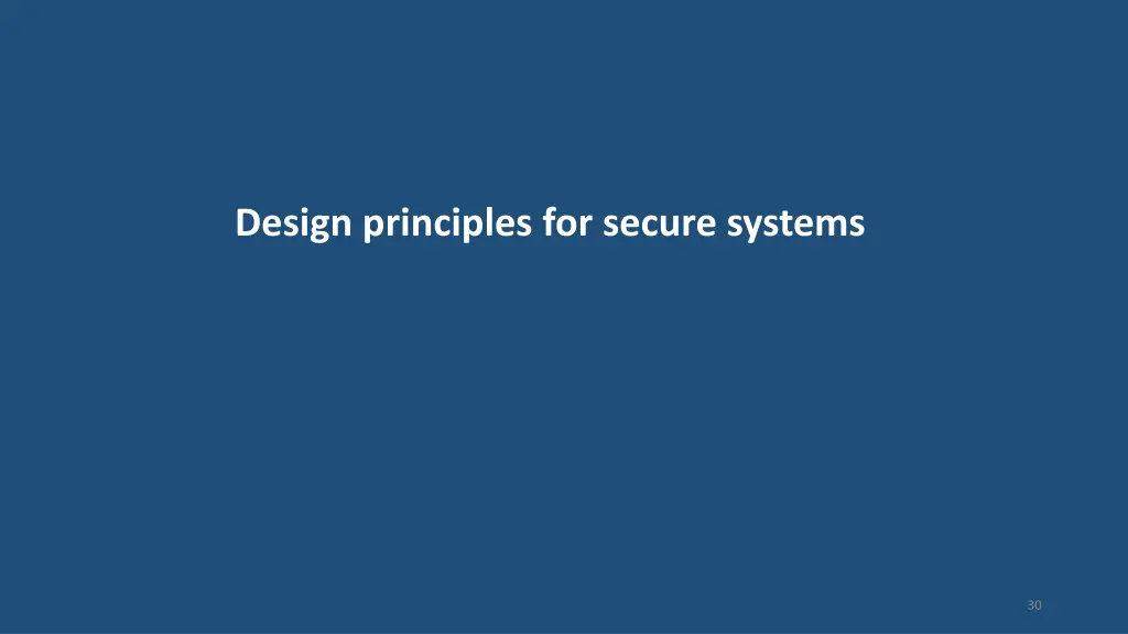 design principles for secure systems