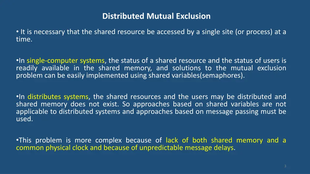 distributed mutual exclusion 1