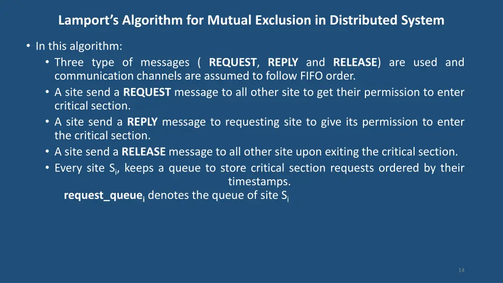 lamport s algorithm for mutual exclusion 2