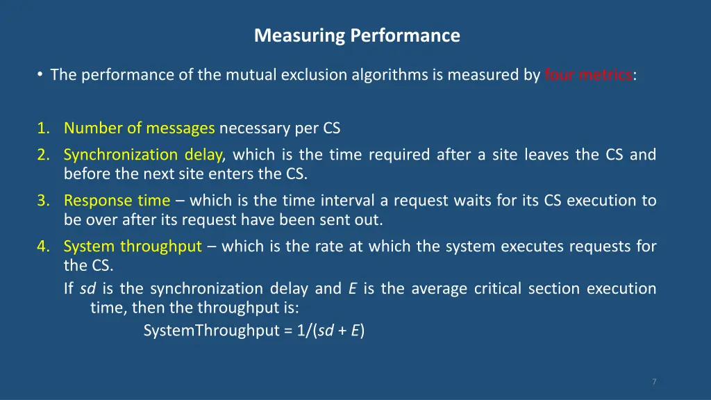 measuring performance