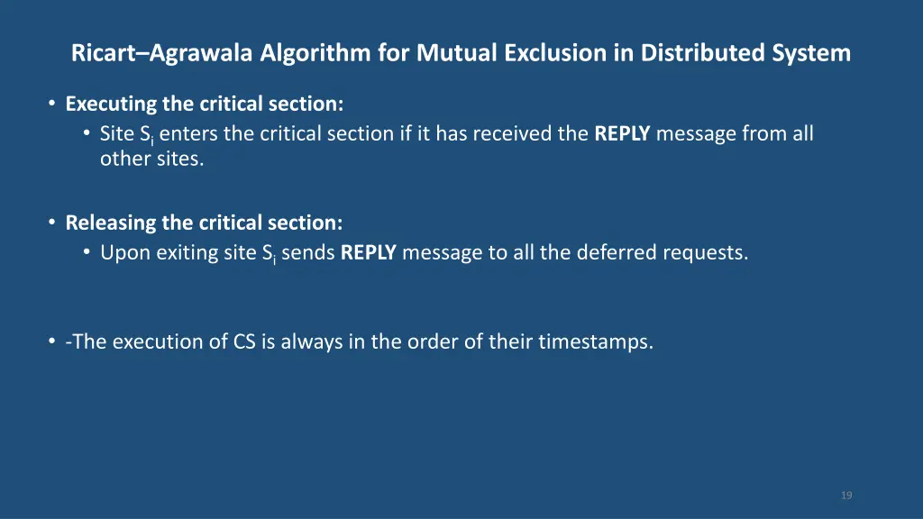 ricart agrawala algorithm for mutual exclusion 1