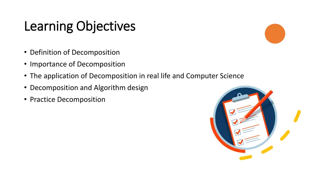 learning objectives learning objectives