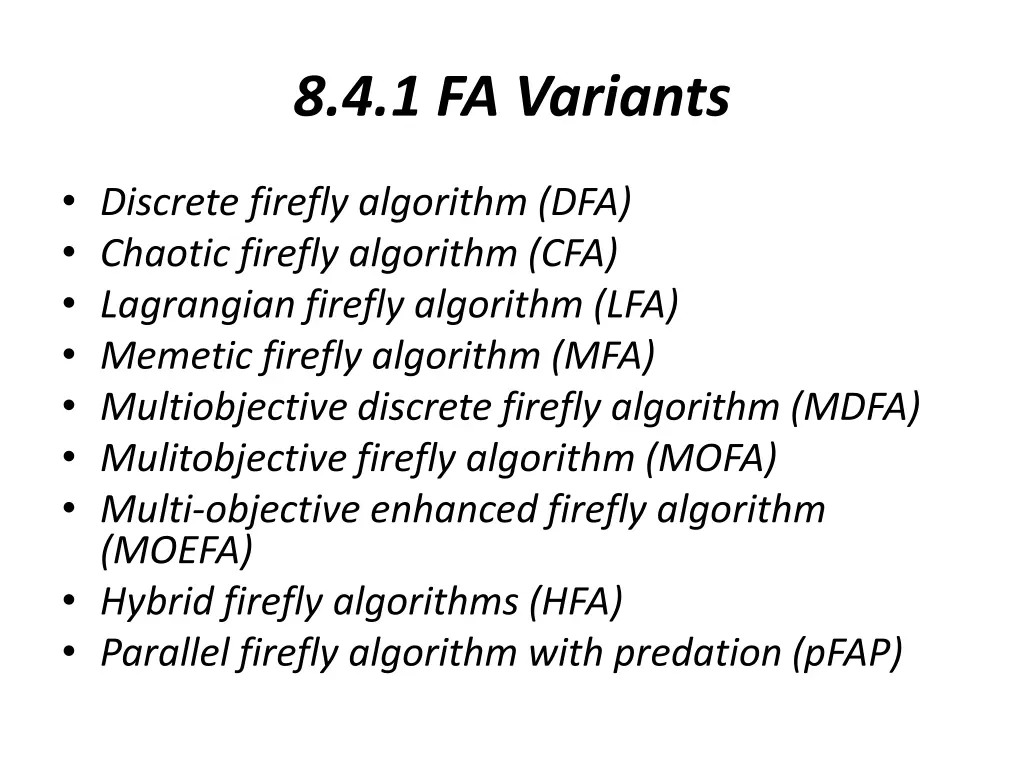 8 4 1 fa variants