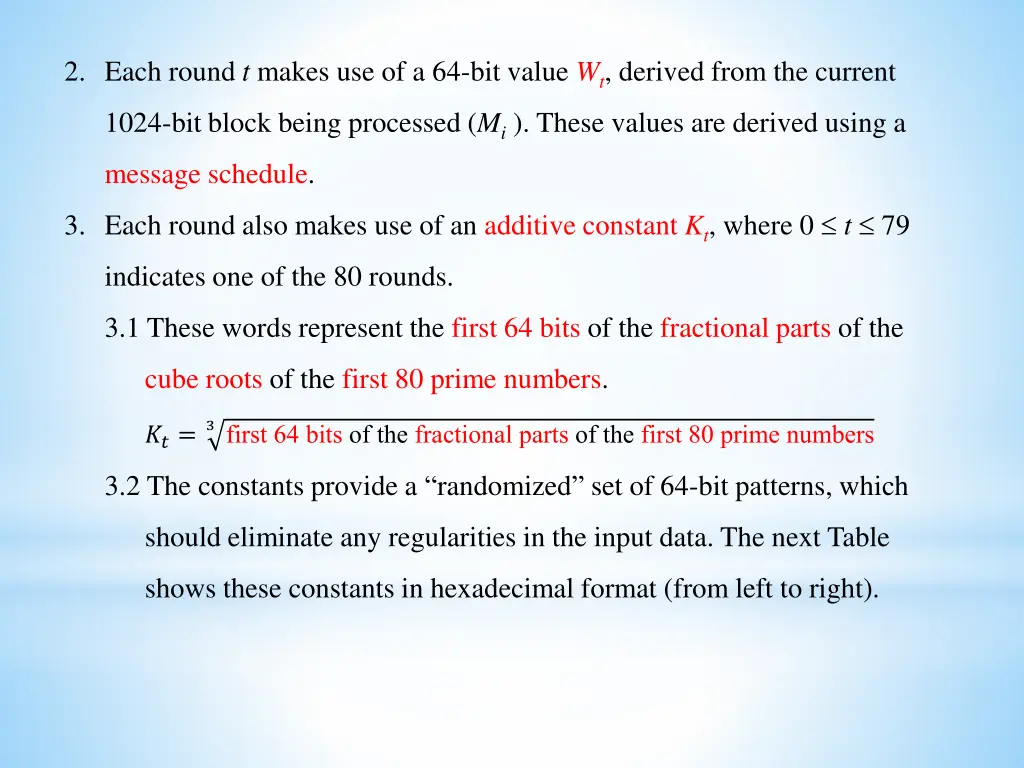 2 each round t makes use of a 64 bit value