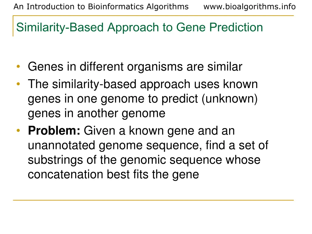 an introduction to bioinformatics algorithms 1