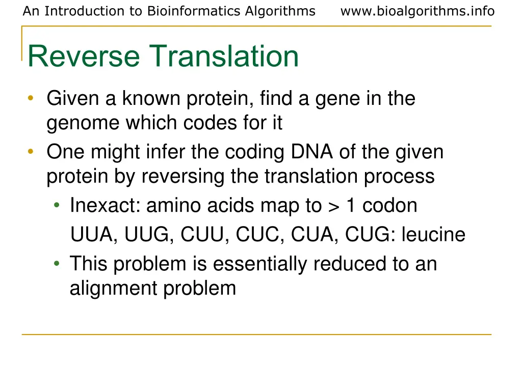 an introduction to bioinformatics algorithms 3