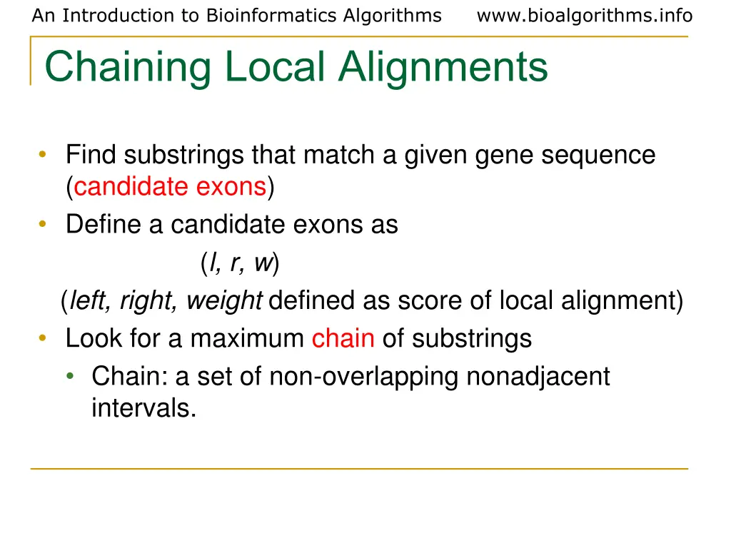 an introduction to bioinformatics algorithms 7