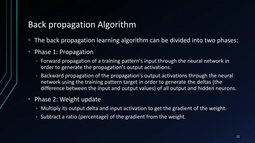 back propagation algorithm 1