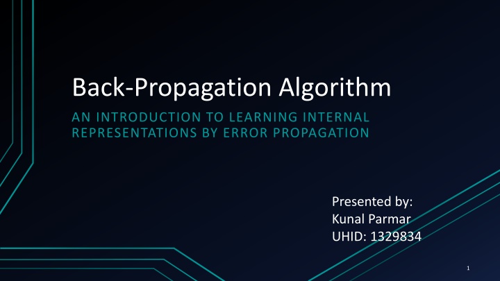 back propagation algorithm