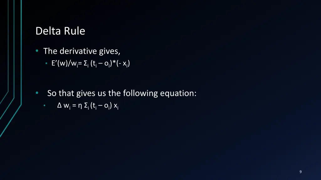 delta rule 1