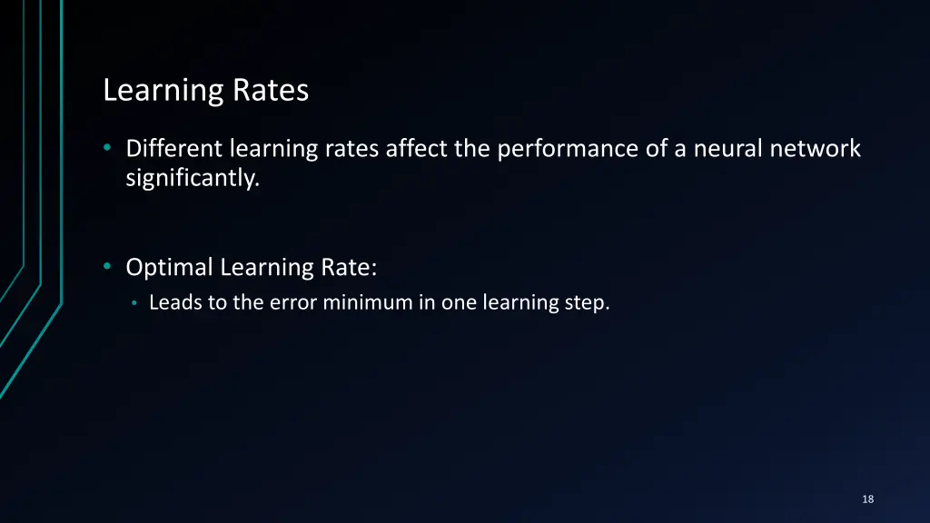 learning rates