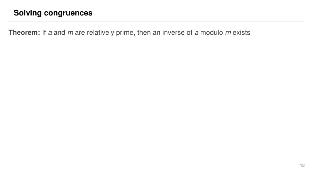 solving congruences 6