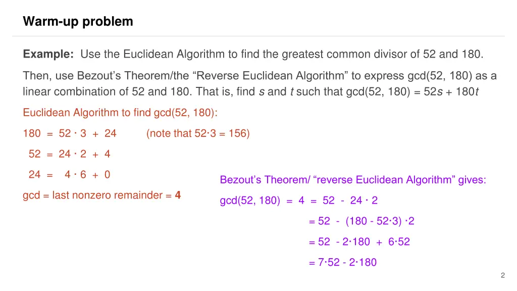 warm up problem 1