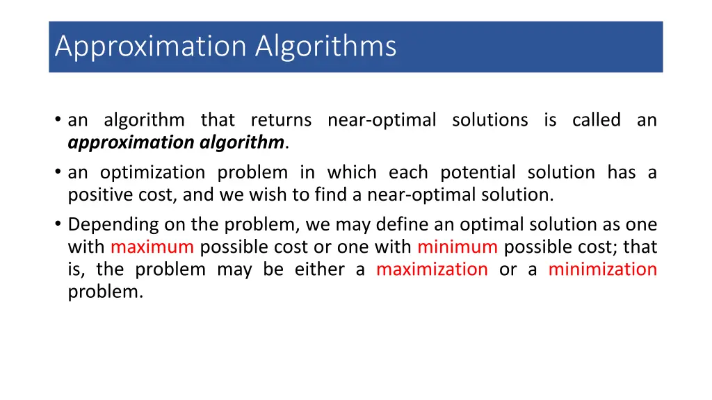 approximation algorithms 1