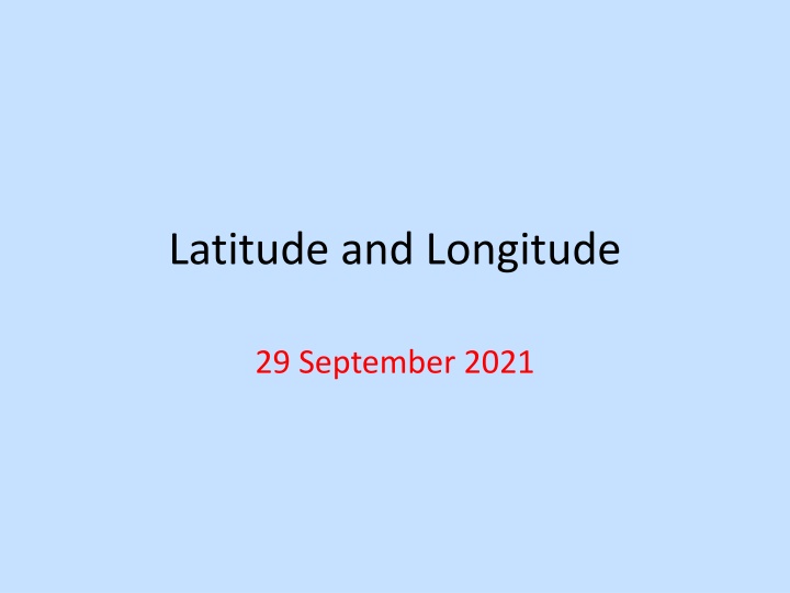 latitude and longitude