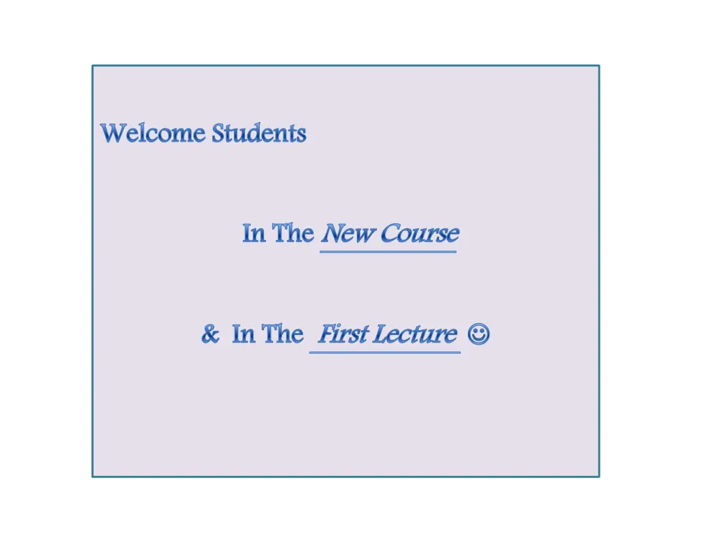 welcome students