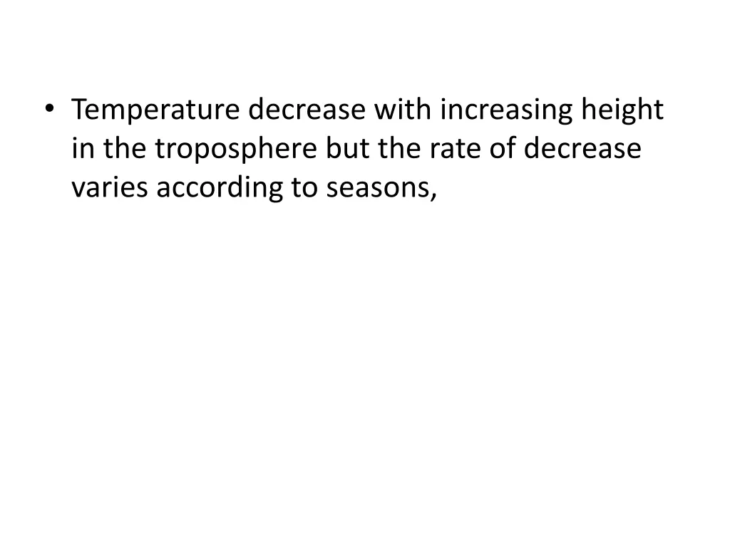 temperature decrease with increasing height