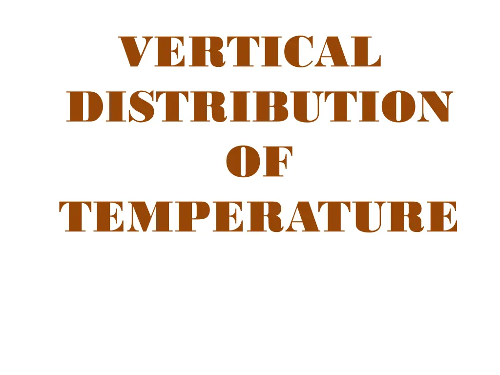 vertical distribution of temperature