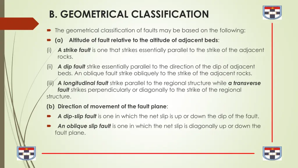 b geometrical classification