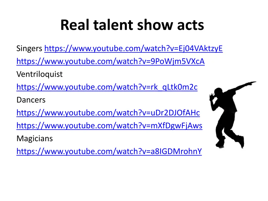 real talent show acts