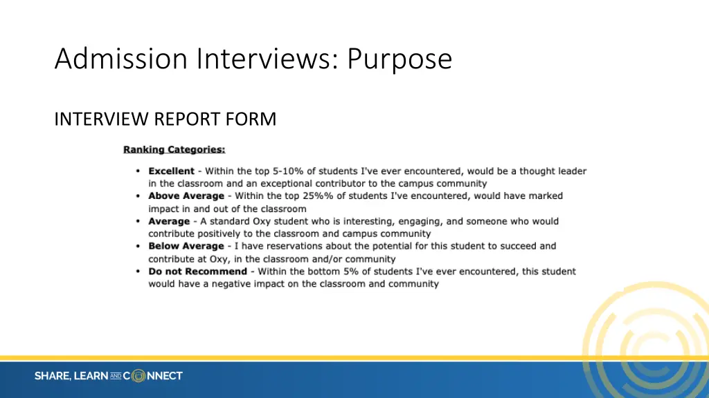 admission interviews purpose 2