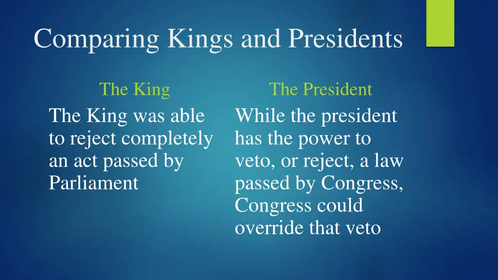 comparing kings and presidents 2