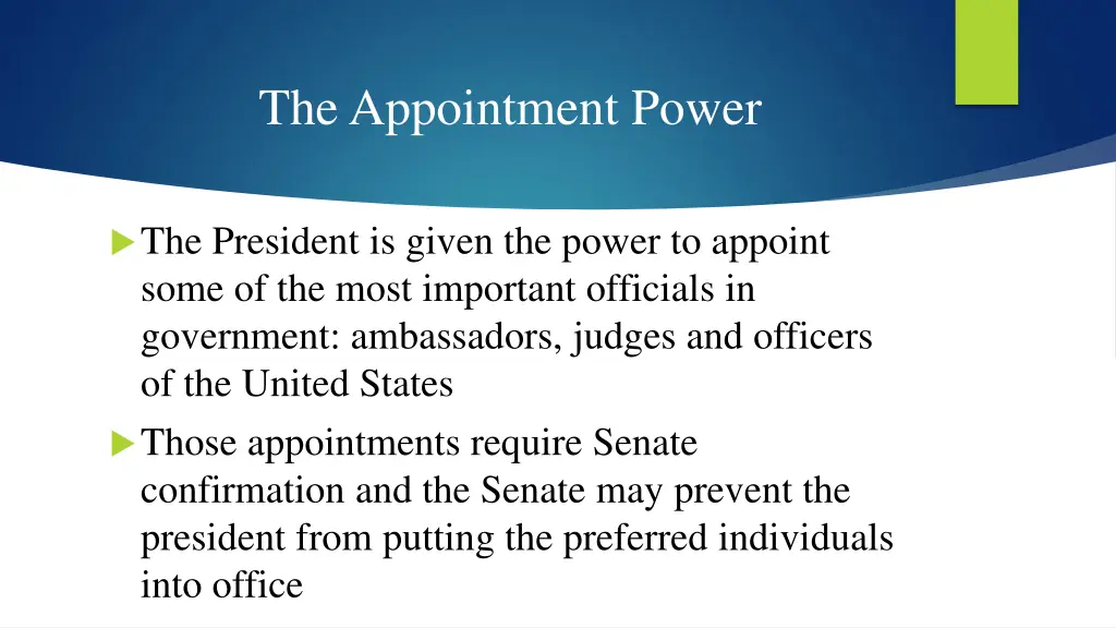 the appointment power