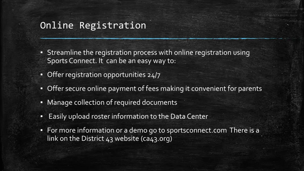 online registration