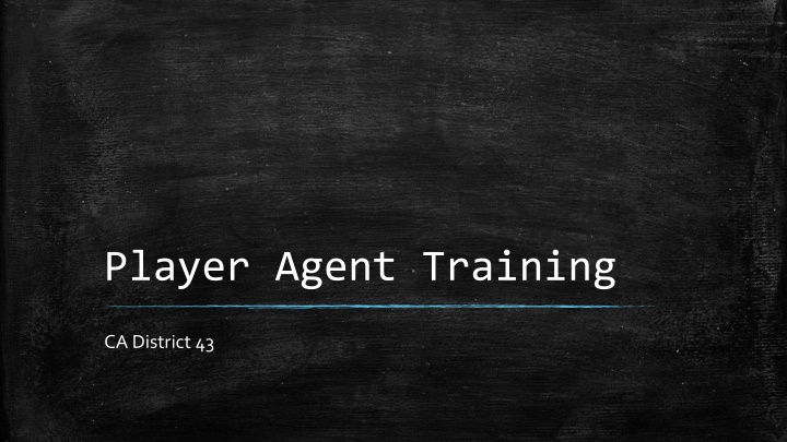 player agent training