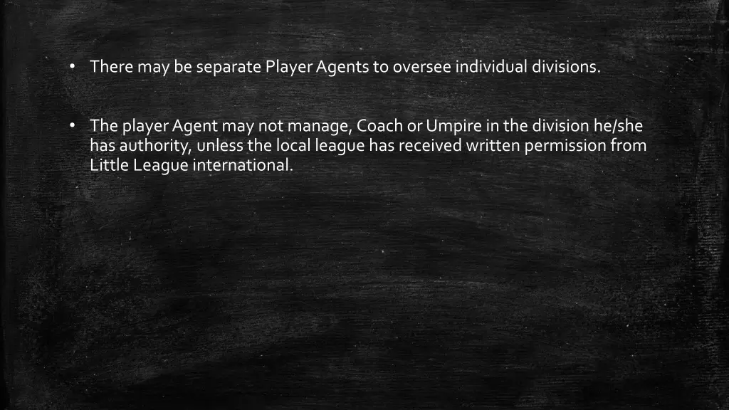 there may be separate player agents to oversee