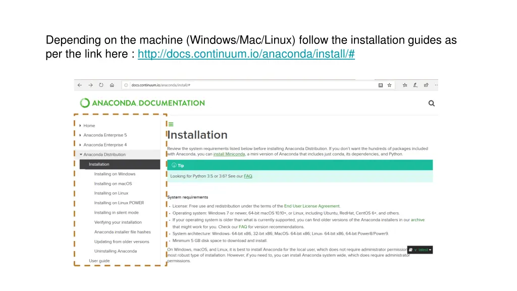 depending on the machine windows mac linux follow