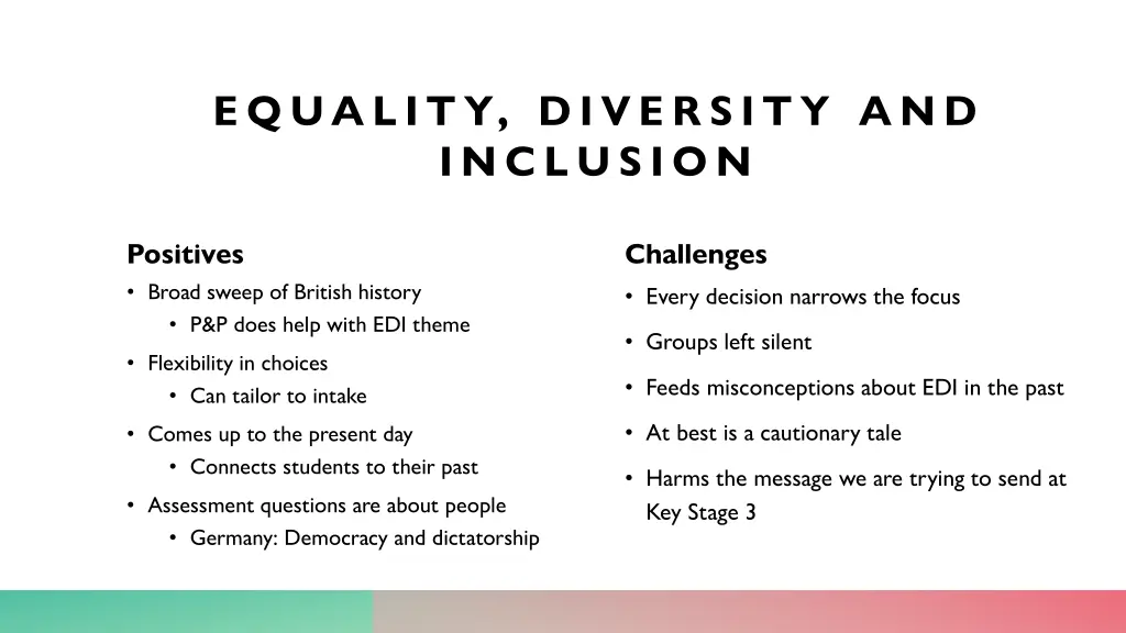 equality diversity and inclusion