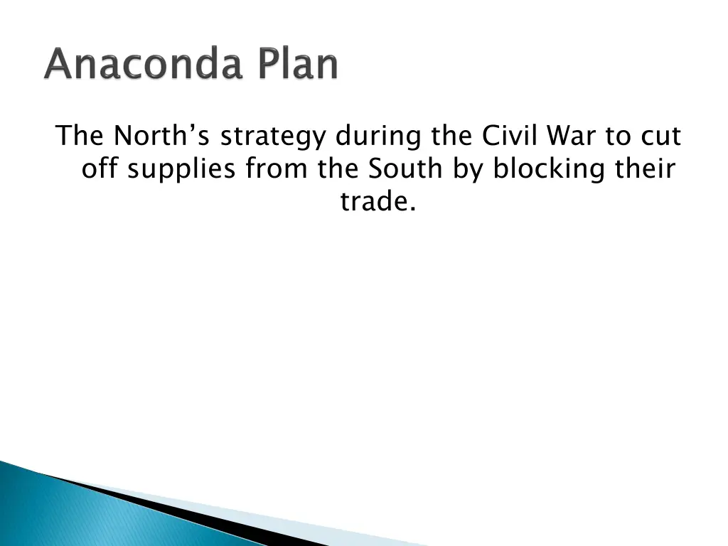 the north s strategy during the civil