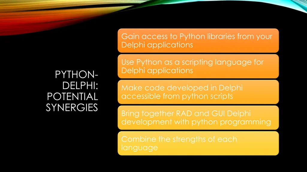 gain access to python libraries from your delphi