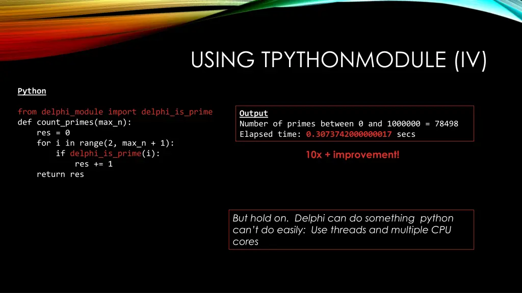 using tpythonmodule iv