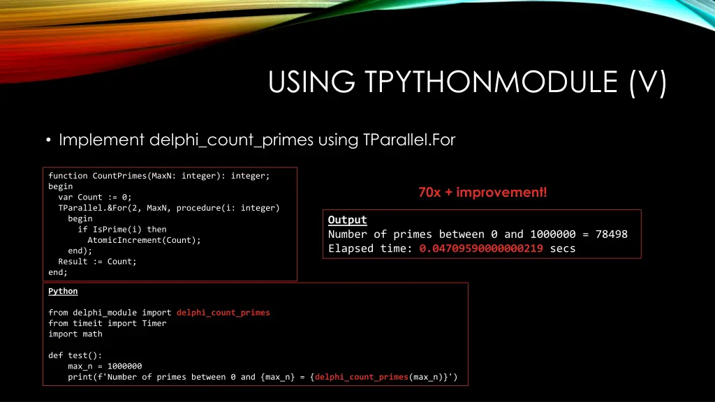 using tpythonmodule v