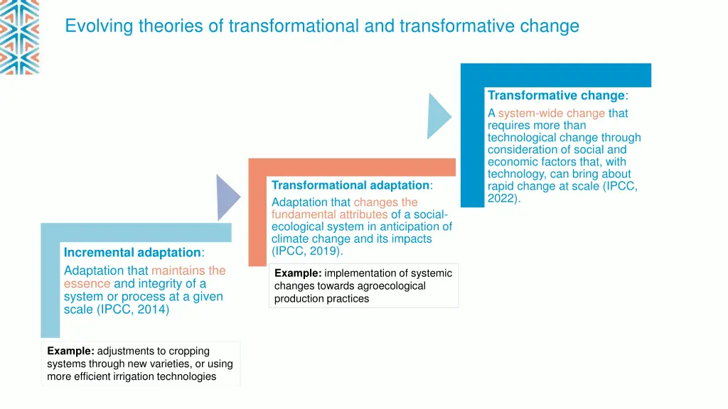 evolving theories of transformational