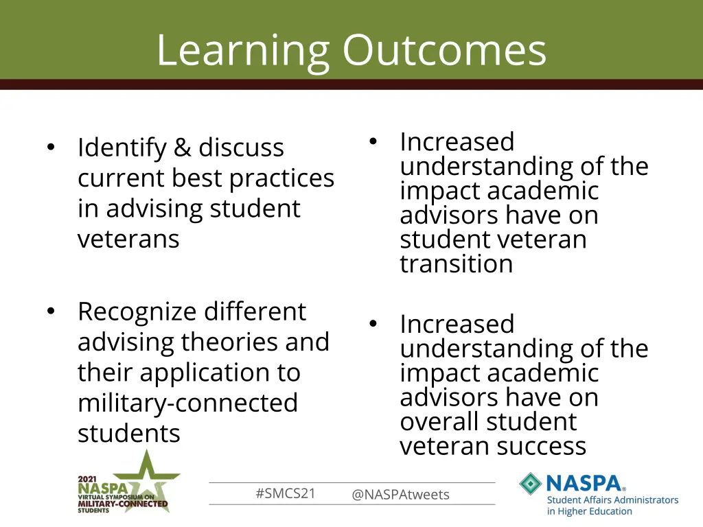 learning outcomes