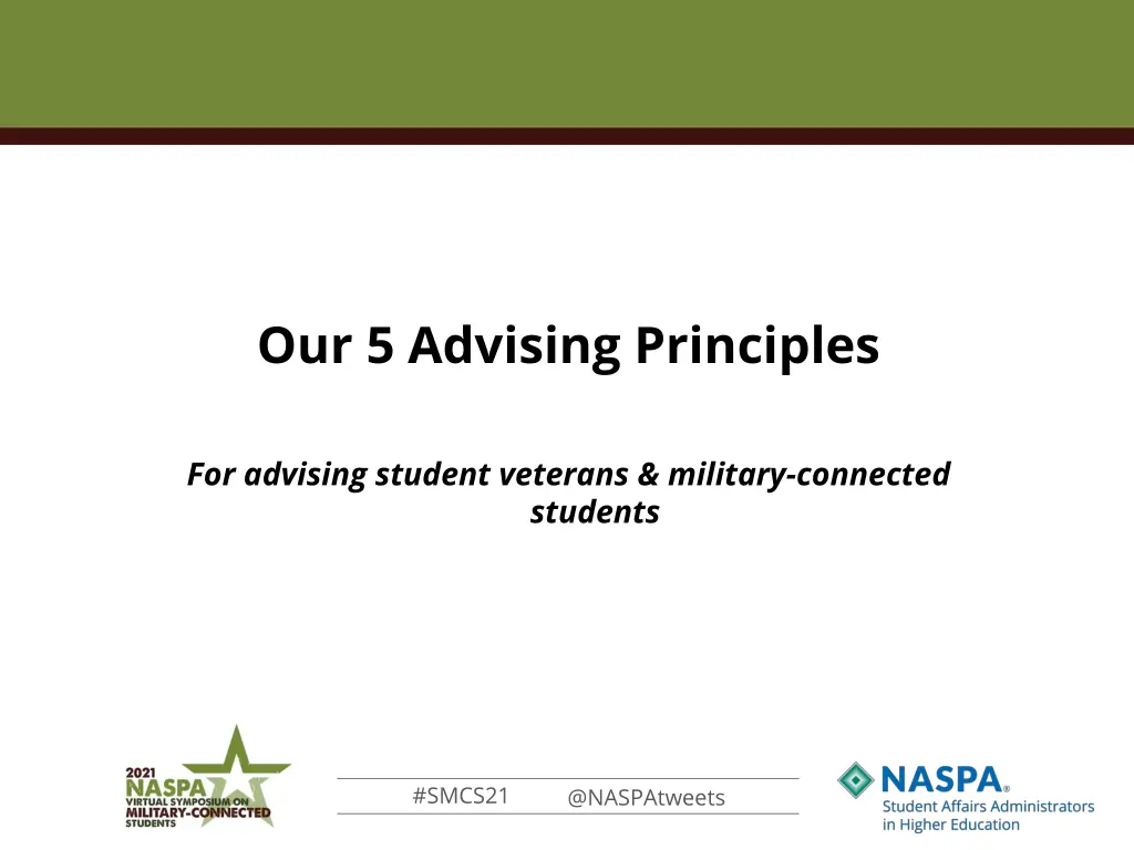 our 5 advising principles