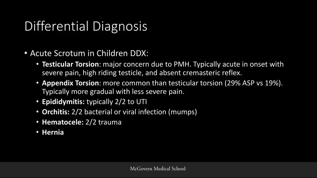 differential diagnosis