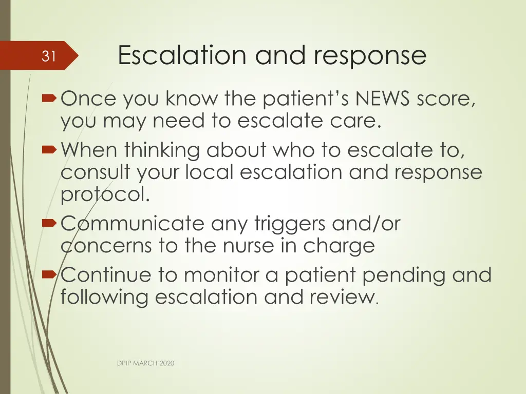 escalation and response